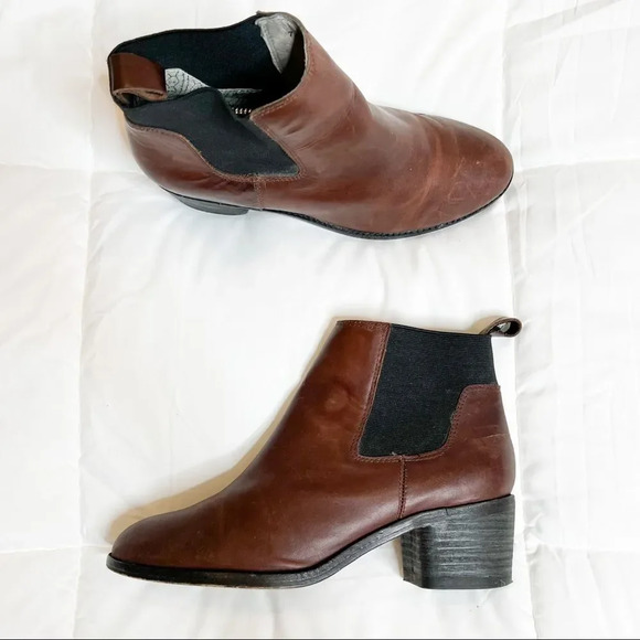 Matt Bernson Brown Leather Chelsea Ankle Boots - Picture 2 of 8